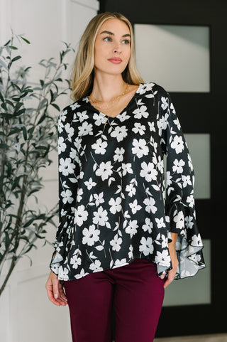 Haptics Time and Time Again Floral Blouse