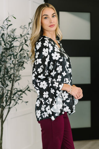 Haptics Time and Time Again Floral Blouse