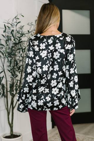 Haptics Time and Time Again Floral Blouse