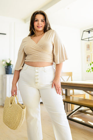 One Eleven North Tiny Dancer Wrapped Cropped Cardigan