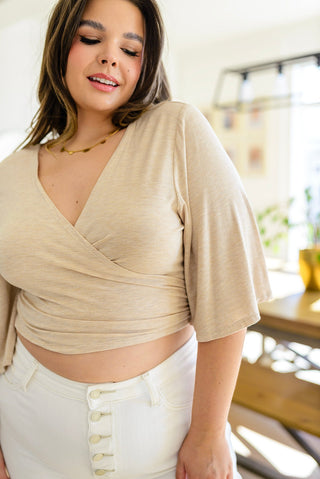 One Eleven North Tiny Dancer Wrapped Cropped Cardigan