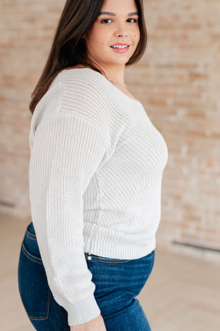 One Eleven North Told You So Ribbed Knit V Neck Sweater