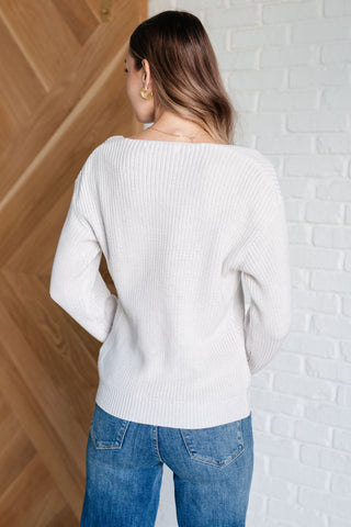 One Eleven North Told You So Ribbed Knit V Neck Sweater