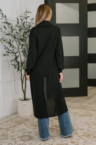 Dear Scarlett Travel City Scape Turtle Neck Tunic in Black