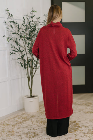 Dear Scarlett Travel City Scape Turtle Neck Tunic in Wine