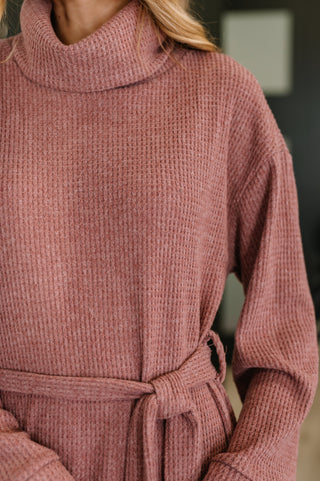 Dear Scarlett Travel Plush Knit Dress in Autumn Berry