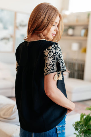 Savanna Jane Try Again Embroidered Top