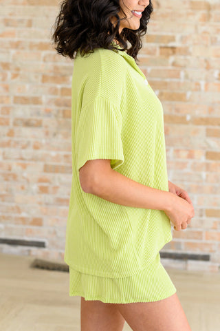 Lovely Melody Two's Company Ribbed Button Down