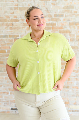 Lovely Melody Two's Company Ribbed Button Down