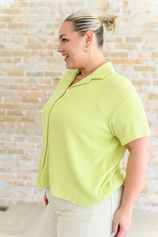 Lovely Melody Two's Company Ribbed Button Down