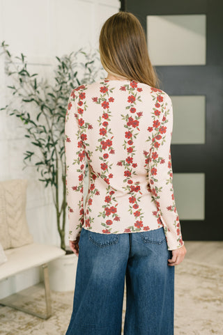 Haptics Under My Impression High Neck Floral Top