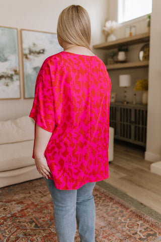 Jodifl Unforgettable V-Neck Animal Print Blouse