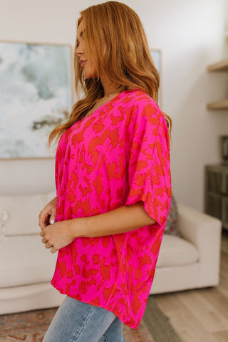 Jodifl Unforgettable V-Neck Animal Print Blouse