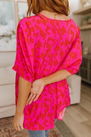 Jodifl Unforgettable V-Neck Animal Print Blouse