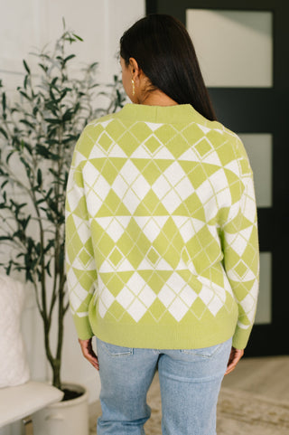 In Loom Up, Up and Away Argyle Cardigan