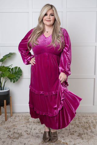 Jodifl Velvet Flamenco Maxi Dress