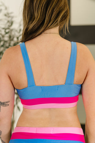 One Eleven North Venice Color Block Swim Top