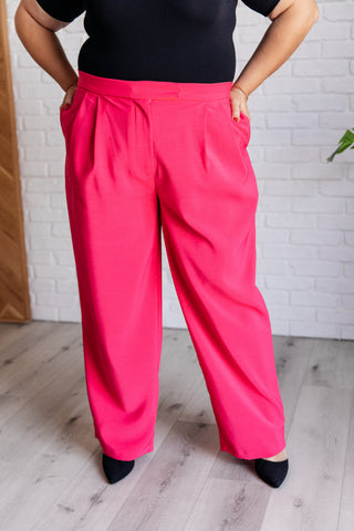 GeeGee Vigilante Stuff Pleated Trousers in Hot Pink