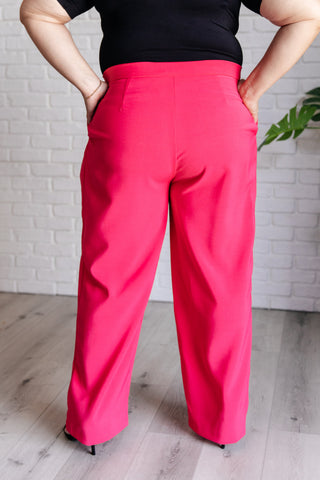 GeeGee Vigilante Stuff Pleated Trousers in Hot Pink