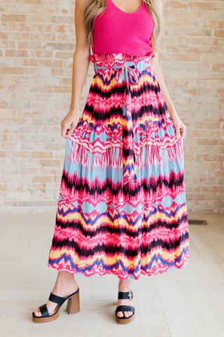 White Birch Watch Me Twirl Abstract Skirt