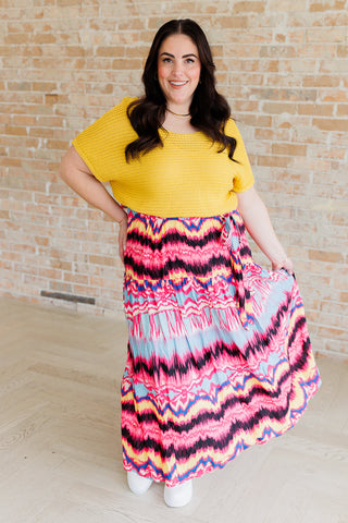 White Birch Watch Me Twirl Abstract Skirt