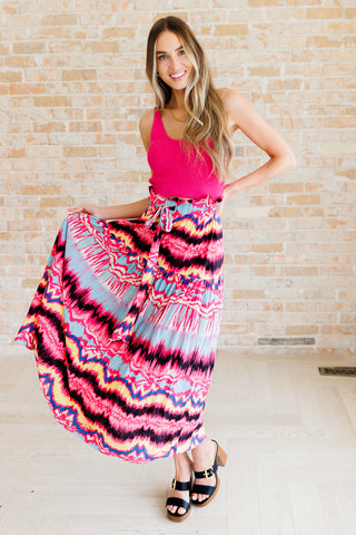 White Birch Watch Me Twirl Abstract Skirt