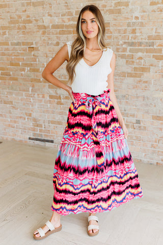 White Birch Watch Me Twirl Abstract Skirt