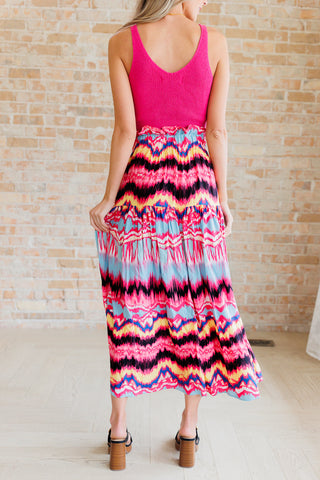 White Birch Watch Me Twirl Abstract Skirt