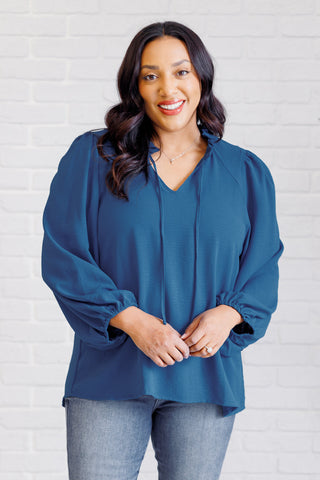 Jodifl We Believe Keyhole Tie Detail Blouse