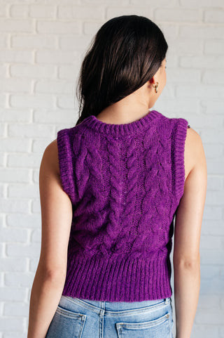 GeeGee What's On Your Mind Cable Knit Vest
