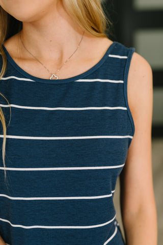 One Eleven North What a View Striped Sleeveless Maxi