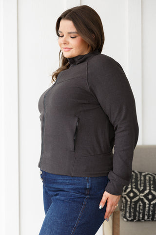 Rae Mode Where Are You Zip Up Jacket in Black