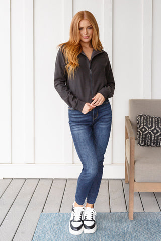 Rae Mode Where Are You Zip Up Jacket in Black