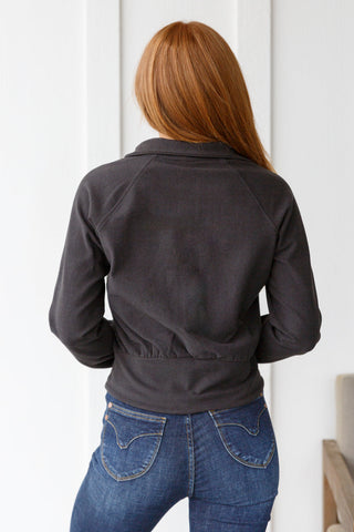 Rae Mode Where Are You Zip Up Jacket in Black