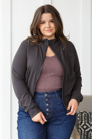 Rae Mode Where Are You Zip Up Jacket in Black