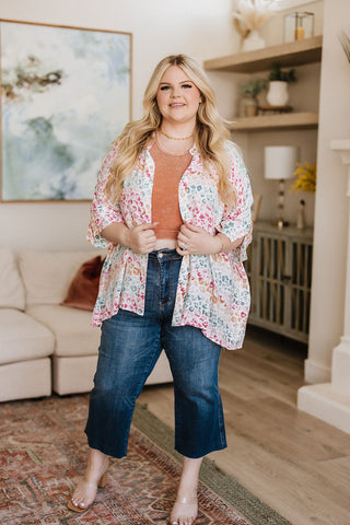 Judy Blue Hayes High Rise Wide Leg Crop Jeans - Exclusive