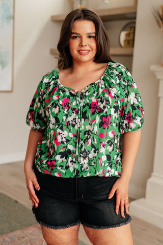 Shopin La Wild and Bright Floral Top