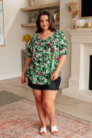Shopin La Wild and Bright Floral Top