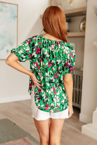 Shopin La Wild and Bright Floral Top