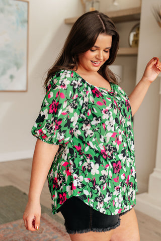 Shopin La Wild and Bright Floral Top