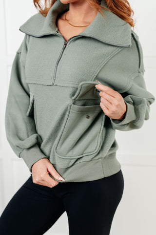 Very J Winter is Coming Fleece Collared Pullover