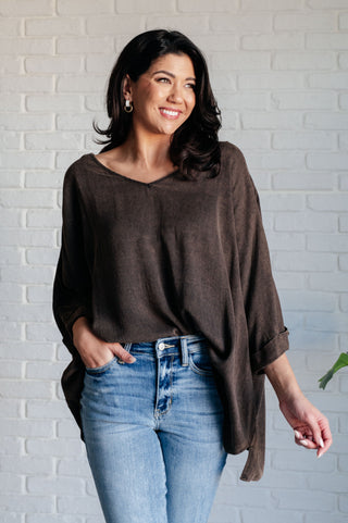 Andree By Unit Wishy Washy Mineral Washed Oversized Top