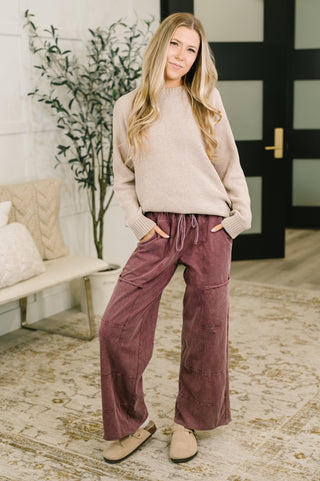 Zenana Words Of Wisdom Raglan Sleeve Sweater in Mocha