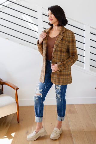 Haptics World Class Plaid Blazer