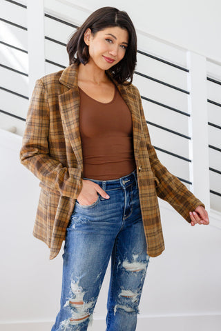 Haptics World Class Plaid Blazer