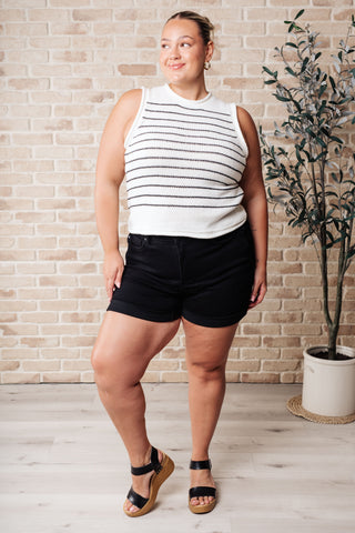 One Eleven North Yacht Life Striped Knit Tank
