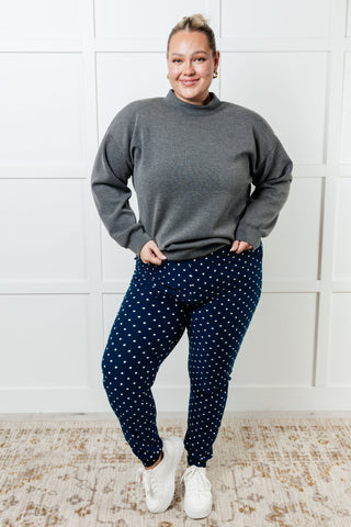 Leggings Depot Your New Favorite Joggers in White Polka Dot