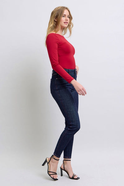 Judy Blue High Waist Heart Shaped Back Pockets Skinny Jeans 88916 - Exclusive-Jeans-Sunshine and Wine Boutique