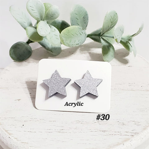 Christmas Wood Studs | Style 30-Sunshine and Wine Boutique