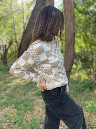 One Eleven North All Checkered Out Sweater in Four Colors